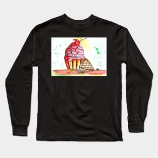 funny cupcake Long Sleeve T-Shirt